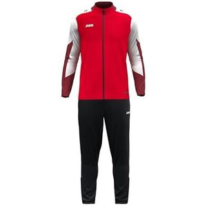 JAKO Unisex polyester pak Dynamic, rood/wit/donkerrood, S
