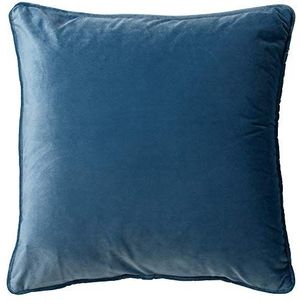 Dutch Decor FINN - Sierkussen 45x45 cm - velvet - effen kleur - Provincial Blue - lichtblauw - Inclusief binnenkussen