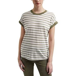 ESPRIT Shirt met Ajour-details, biologisch katoen/Tencel™, licht kaki, S