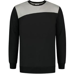 Tricorp 302013 Workwear tweekleurig kruisnaad sweatshirt, 70% katoen/30% polyester, 280 g/m², zwart-grijs, maat 5XL