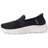 Skechers Go Walk Flex Slip-Ins-Relish Sneakers voor dames, zwart/wit, 42 EU, zwart, wit, 42 EU