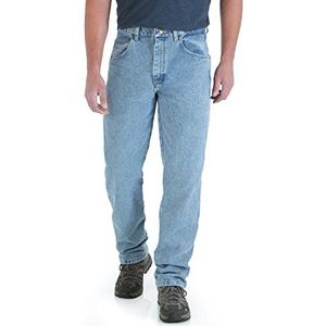 Wrangler Heren Relaxed Fit Jean robuuste Wear-Jeans ر را رار را د, Vintage Indigo Denim, 42W / 34L