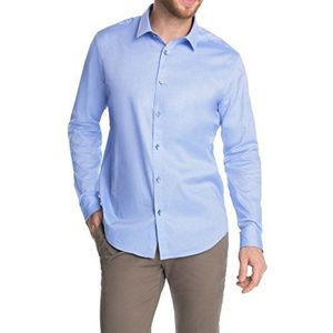 ESPRIT Collection Heren slim fit businesshemd 104EO2F006, blauw (Business Blue 437), L (Fabrikant maat: 4142)