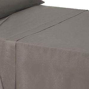 Klassiek laken, grijs, katoen, polyester, 135 cm LOLAhome
