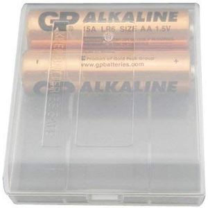 4 x batterijbox/opbergdoos voor AA/AAA-batterijen.