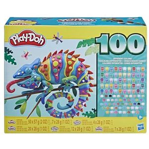 Play-Doh Wow 100 boetseerklei met verschillende variëteiten met 100 potjes