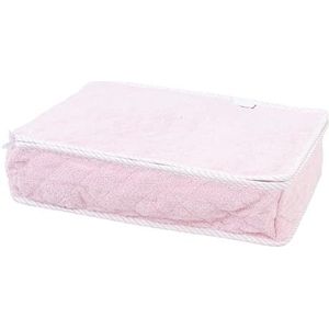 Filet - Tas voor overhemden en overhemden met ritssluiting, van katoenen badstof, waterafstotende binnenkant, afmetingen 40 x 28 x 10 cm, gemaakt in Italië, kleur roze, Roze, hemdtas roze
