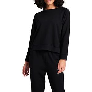 Schiesser Dames sweatshirt Loungewear pyjama-bovendeel, zwart, 44