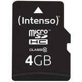 Intenso microSDHC 4GB Class 10 geheugenkaart incl. SD-adapter, zwart