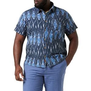 Joe Browns Heren Beach Vibes Shirt met korte mouwen, blauw, S