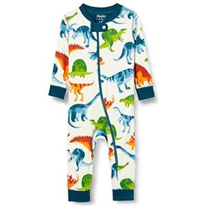 Hatley Organic Cotton Sleepsuit pyjama voor kinderen en peuters, Dino Park, 12-18 Maanden