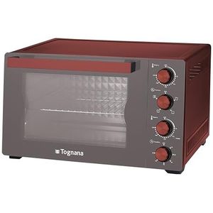 Tognana Iridea Elektrische oven 35 L, aluminium en glas, rood