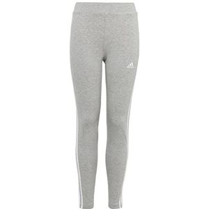 adidas Meisjes Essentials 3-Stripes Cotton Tights, medium grey heather/white, 14-15 Years