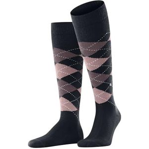 Burlington Heren Kniekousen Preston M Kh warm zacht lang gedessineerd 1 paar, Blauw Dark Navy 6372, 40-46