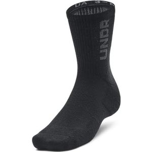 Under Armour Unisex High Socks Unisex UA 3-Maker 3-Pack Mid-Crew Socks, Zwart, 1373084-001, LG