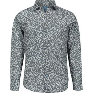 Panareha Men's Floral Organic Cotton Shirt PAROS Grey (XL)