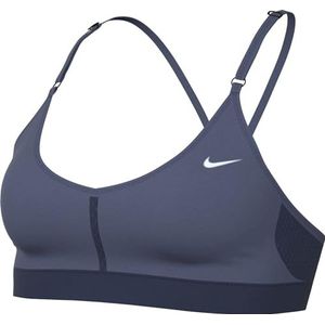 Nike DF Indy V-Neck Bra Diffused Blue/Midnight Navy/Wh S