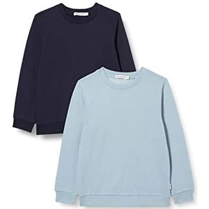 MINYMO Unisex Kids Sweatshirt Boys (2-pack) Shirt, Dark Navy, 104, navy, 104 cm