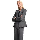 Blazer - Donkergrijs - Structuur - Reverskraag - Lange Mouwen