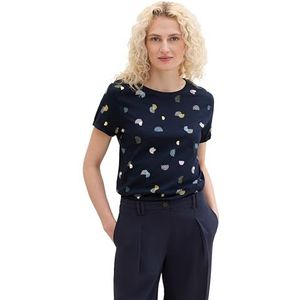 TOM TAILOR T-shirt voor dames, 29336 - Navy Kleurrijk Design, S