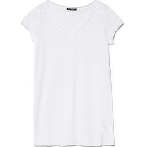 Sisley Dames 3TNHL4007 T-Shirt, Wit 101, S, wit 101, S
