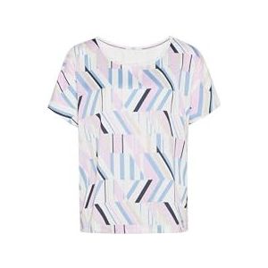 BRAX Dames Style Caelen Hybrid Graphic Printed T-shirt met korte mouwen, Creon, 44