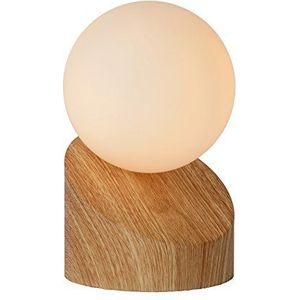 Lucide LEN - Tafellamp - Diameter 10 cm - 1xG9, Licht hout, opaal