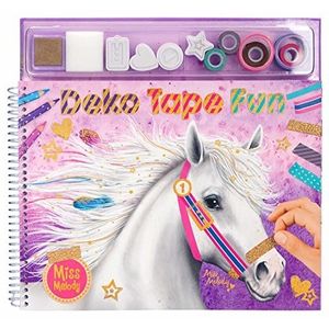 Depesche 10470 Miss Melody - kleurboek met afplakband en stempels, kleurboek met 25 pagina's om te beschilderen en te plakken, ca. 26 x 29 x 2,5 cm