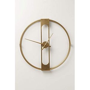 Kare Design wandklok clip, goud, wandklok, stalen frame, 60 x 60 x 10 cm (H/B/D)