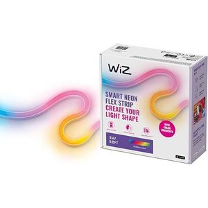 WiZ Neon LED Strip 3 Meter voor Binnen - Gekleurd en Wit Licht - Slimme Lichtstrip - Inclusief Adapter van 12V