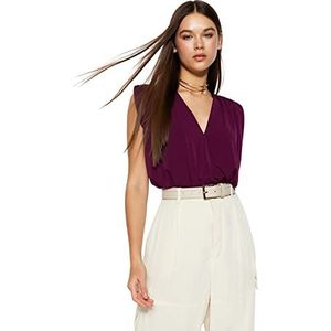 Trendyol - Gebreide Body - Effen - Pruim - 96% Polyester 4% Elastaan