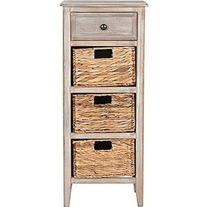 Safavieh Stefana hulptafel, tandhout, bruiningsbruining, 29 x 38 x 90