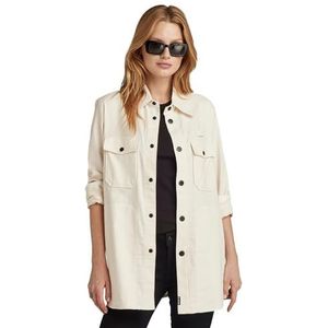 G-STAR RAW Boyfriend overhemden voor dames, beige (ecru D22178-D299-159), XS