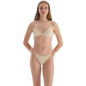 Dagi Dames Triangle Bikini Top, ecru, 38