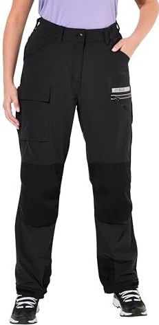 Ulla Popken - HYPRAR - Outdoorbroek - Lichtgrijs / Zwart - Lang