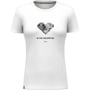 Salewa Dames Pure Heart Dry T-shirt, wit, 38