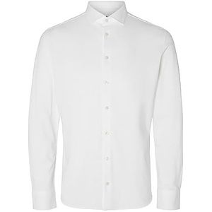 SLHSLIMBOND-Pique Knitshirt LS NOOS, wit (bright white), XXL