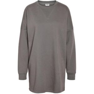 NMALDEN L/S Short Sweat Dress JRS NOOS, Charcoal Gray, XS