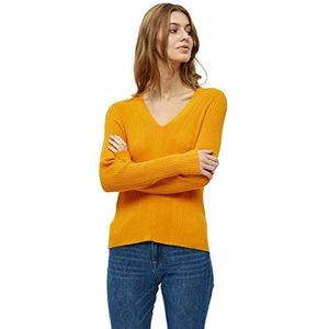 Peppercorn Tana V-hals Rib Pullover met lange mouwen | Oranje truien voor dames VK | Lente dames truien | Maat L
