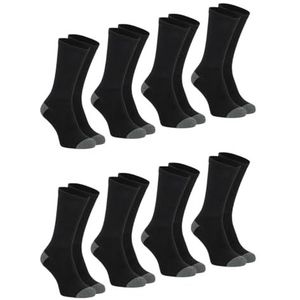 Athena Ecopack Sport, 8 paar sokken, herensokken, zwart/zwart/zwart, 39-42 EU