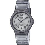 Casio MQ-24S-8BEF Analoog kwartshorloge voor dames met hars armband, grijs, MQ-24S-8BEF