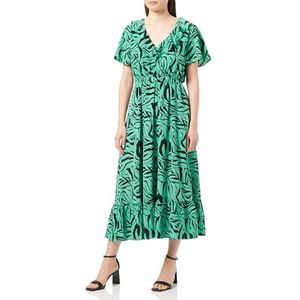 paino Damesjurk - Zebraprint 19226444-PA01, groen zwart, M, groen/zwart, M