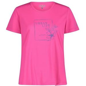 CMP T-shirt voor dames, Fuchsia, 38 NL