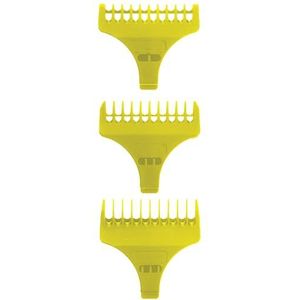 WAHL Attachment Comb Set, #0.5 - #1.5, Trimmeraccessoires, kappersbenodigdheden, verzorgingsproducten voor mannen, opzetstukken, meerdere lengtes, verstelbaar, geel, Detailer, Hero