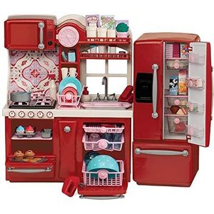 Our Generation BD37086Z - Keuken voor poppen met accessoires - Rood
