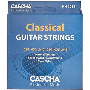 Cascha Premium gitaarsnarenset I nylon snaren voor klassieke en concert-gitaren I zeer goede geluidskwaliteit & lange levensduur I hoogwaardige 6-snarenset I klassieke nylon gitaarsnaren 6 stuks