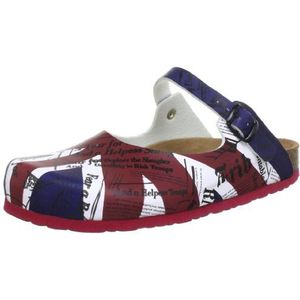 Dr. Brinkmann dames 600276 slippers, rood, blauw, wit, rood, 38 EU