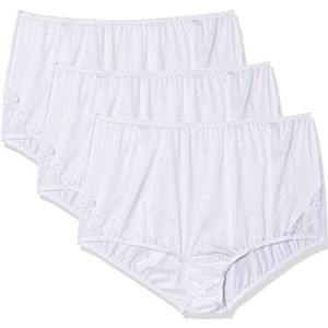 Vanity Fair Lace Nouveau Brief 3-Pack, 8/XL, Star White
