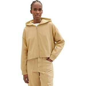 TOM TAILOR Denim Dames Sweatjack 1035351, 31041 - Brown Rice, XS