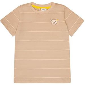 Steiff Jongens T-shirt met korte mouwen teddykop zonder knijper T-shirt, Doeskin, 110 EU, Doeskin, 110 cm